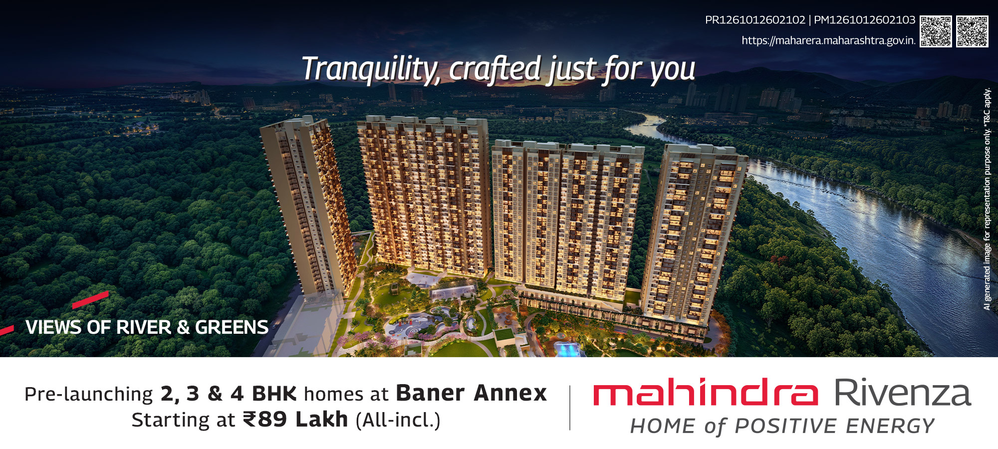 Mahindra Rivenza multi-level clubhouse - 2, 3 & 4 BHK homes at Baner Annex